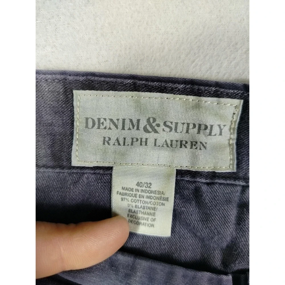 Denim & Supply Ralph Lauren Pants Mens 40 Gray Stretch Chino Business Casual